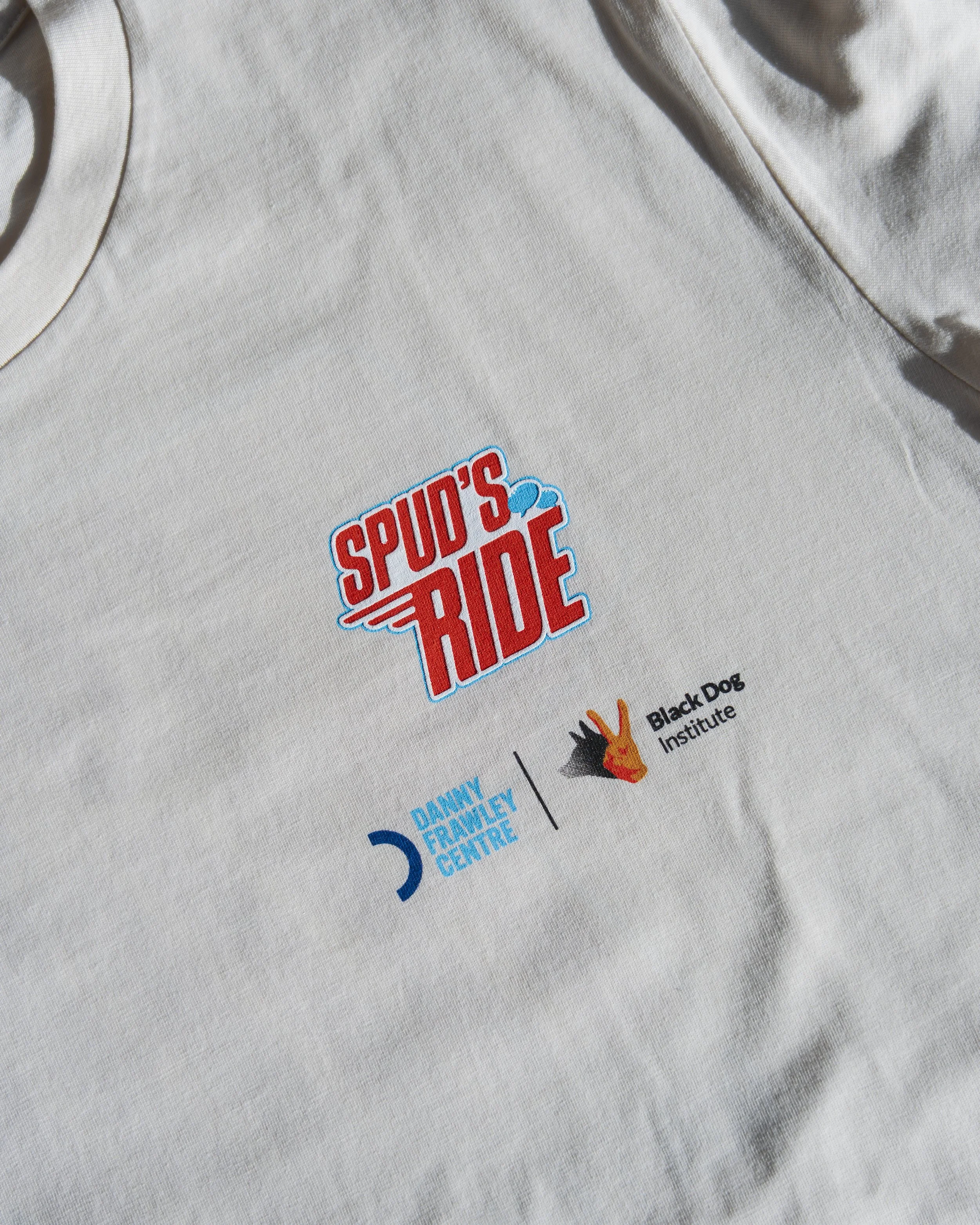 Spud's Ride participant cycling during the relay