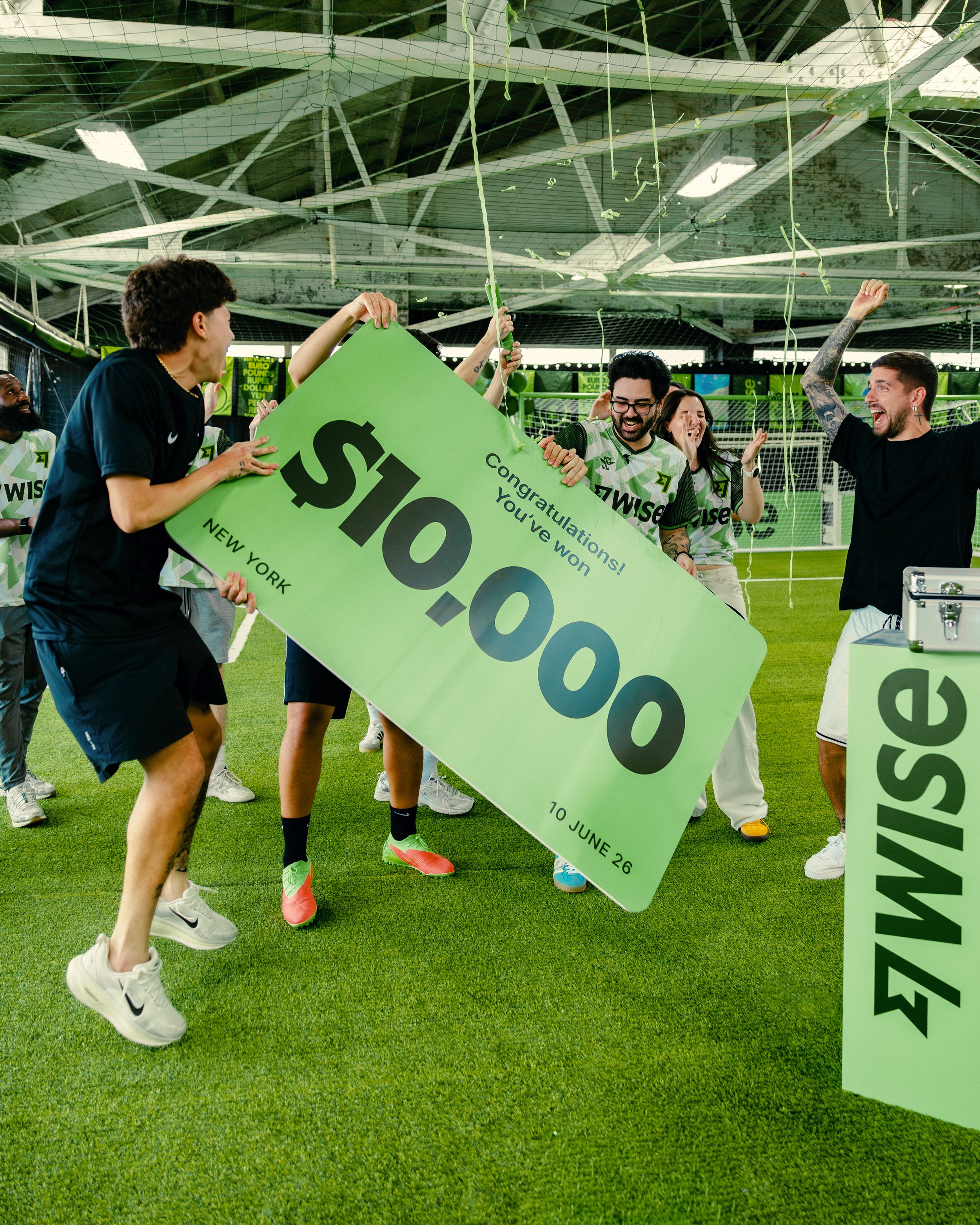 Football supporters at the Wise New York activation